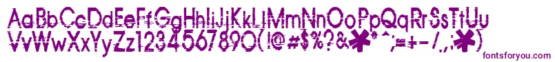 Corazon-Schriftart – Violette Schriften auf weißem Hintergrund