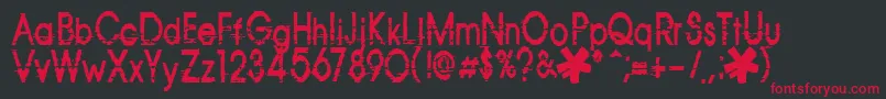 フォントCorazon – 黒い背景に赤い文字