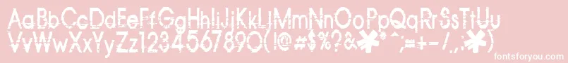 Шрифт Corazon – белые шрифты на розовом фоне