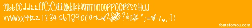 Prettyinpinks Font – White Fonts on Orange Background