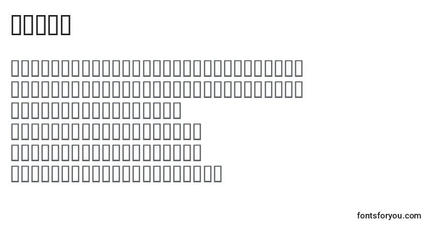 Schriftart Faxer – Alphabet, Zahlen, spezielle Symbole