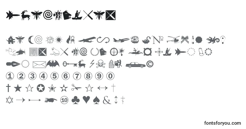 Fuente SwanNormal - alfabeto, números, caracteres especiales