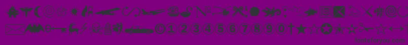 SwanNormal Font – Black Fonts on Purple Background