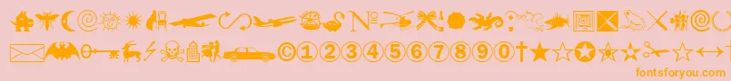 SwanNormal Font – Orange Fonts on Pink Background