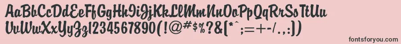 Buddy Font – Black Fonts on Pink Background