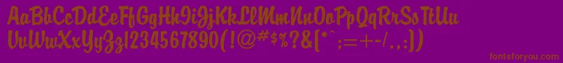 Buddy Font – Brown Fonts on Purple Background