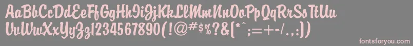 Buddy Font – Pink Fonts on Gray Background