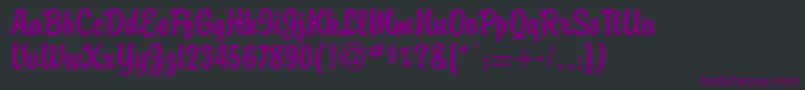 Buddy Font – Purple Fonts on Black Background