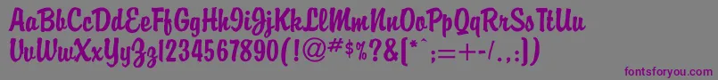 Buddy Font – Purple Fonts on Gray Background