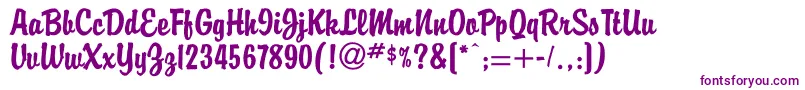 Buddy Font – Purple Fonts on White Background