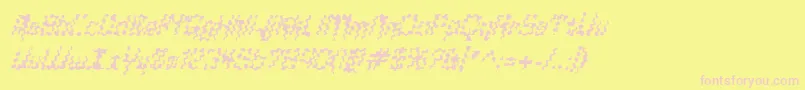 GlaukousPaukous Font – Pink Fonts on Yellow Background