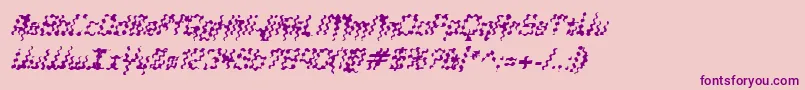 GlaukousPaukous-fontti – violetit fontit vaaleanpunaisella taustalla