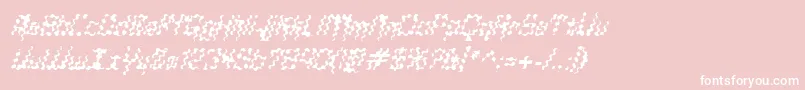 GlaukousPaukous-Schriftart – Weiße Schriften auf rosa Hintergrund