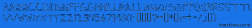 Barbapa Font – Black Fonts on Blue Background