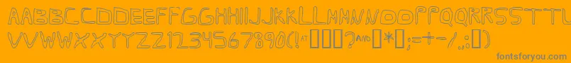 Barbapa Font – Gray Fonts on Orange Background