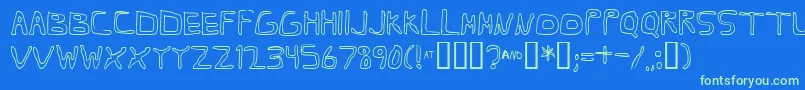 Barbapa Font – Green Fonts on Blue Background