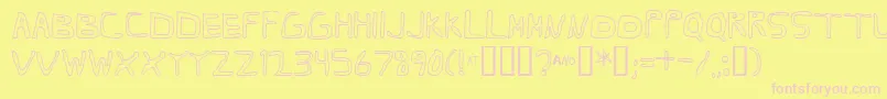 Barbapa Font – Pink Fonts on Yellow Background