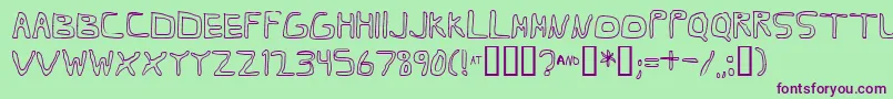 Barbapa Font – Purple Fonts on Green Background