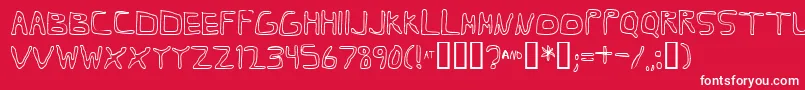 Barbapa Font – White Fonts on Red Background