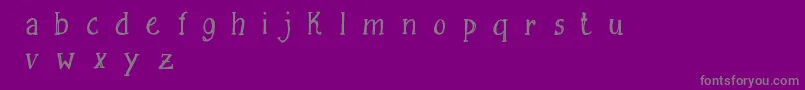 フォントFreesketchingFreeDemo – 紫の背景に灰色の文字
