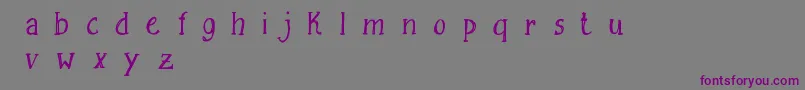 Шрифт FreesketchingFreeDemo – фиолетовые шрифты на сером фоне