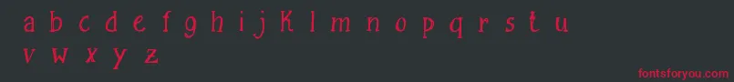 Fonte FreesketchingFreeDemo – fontes vermelhas em um fundo preto