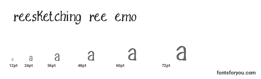 FreesketchingFreeDemo Font Sizes