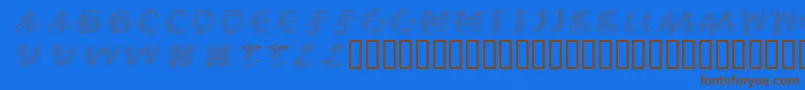 Callpgi Font – Brown Fonts on Blue Background