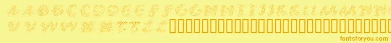 Callpgi Font – Orange Fonts on Yellow Background
