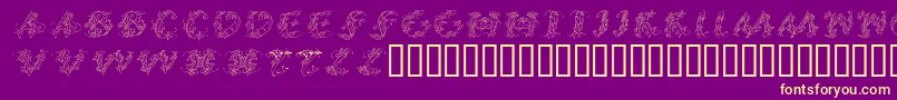 Callpgi Font – Yellow Fonts on Purple Background