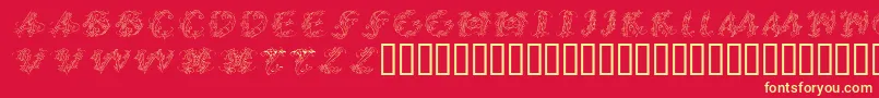 Callpgi Font – Yellow Fonts on Red Background