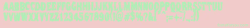 Vtcnightofthedeadcorruptcaps Font – Green Fonts on Pink Background