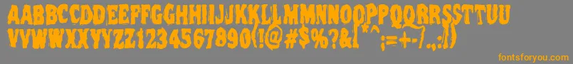 Vtcnightofthedeadcorruptcaps Font – Orange Fonts on Gray Background