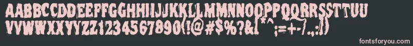 Vtcnightofthedeadcorruptcaps Font – Pink Fonts on Black Background