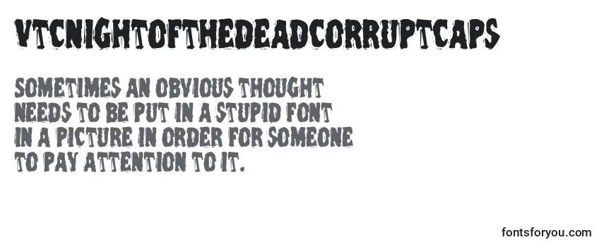 Review of the Vtcnightofthedeadcorruptcaps Font