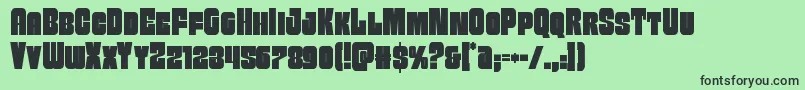 Funkmachinecond Font – Black Fonts on Green Background