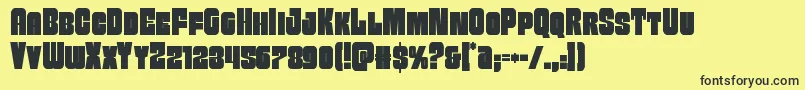 Funkmachinecond Font – Black Fonts on Yellow Background