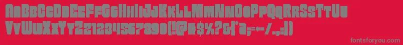 Funkmachinecond Font – Gray Fonts on Red Background