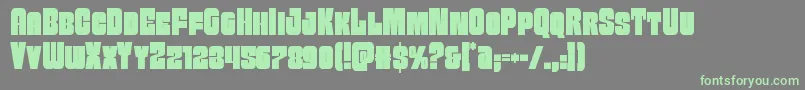 Funkmachinecond Font – Green Fonts on Gray Background