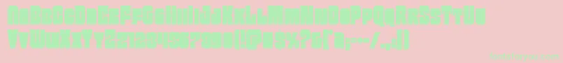 Шрифт Funkmachinecond – зелёные шрифты на розовом фоне