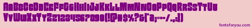 Funkmachinecond Font – Purple Fonts on Pink Background