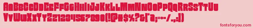 Funkmachinecond Font – Red Fonts on Pink Background