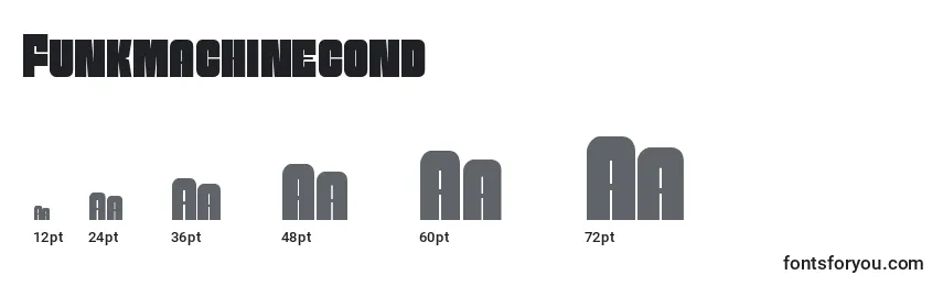 Размеры шрифта Funkmachinecond