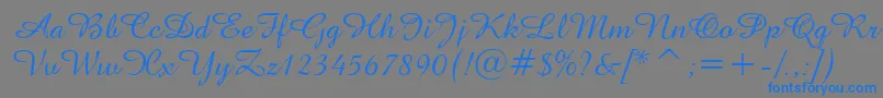 AmazoneBt-Schriftart – Blaue Schriften auf grauem Hintergrund