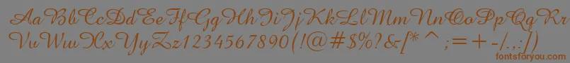 AmazoneBt Font – Brown Fonts on Gray Background