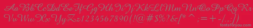 AmazoneBt Font – Gray Fonts on Red Background