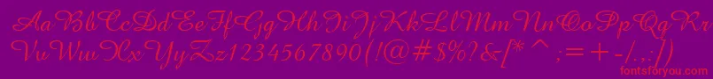 AmazoneBt Font – Red Fonts on Purple Background