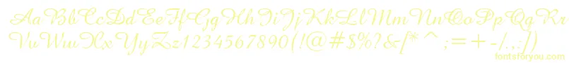 AmazoneBt Font – Yellow Fonts on White Background