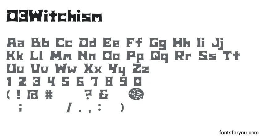 A fonte D3Witchism – alfabeto, números, caracteres especiais