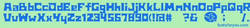 D3Witchism Font – Blue Fonts on Green Background